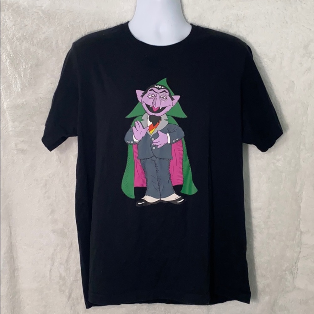 Mens uniqloXkaws tshirt sesame street black